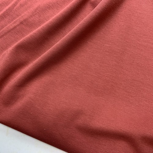 Bio Jersey di Cotone Organico, Uni,Tabacco