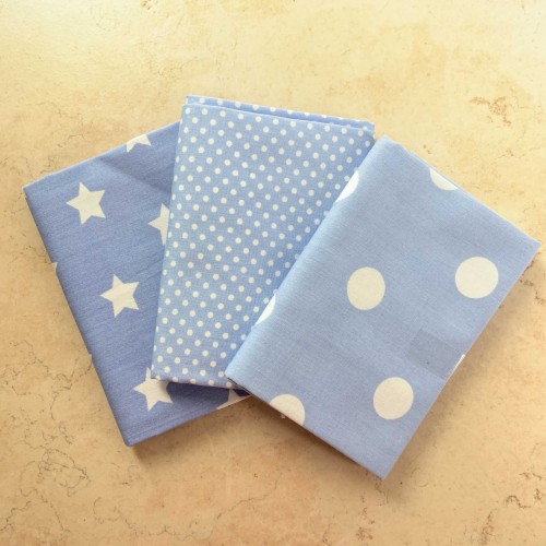Pack Cotone Azzurra, 3 pz. 50x 70-75cm