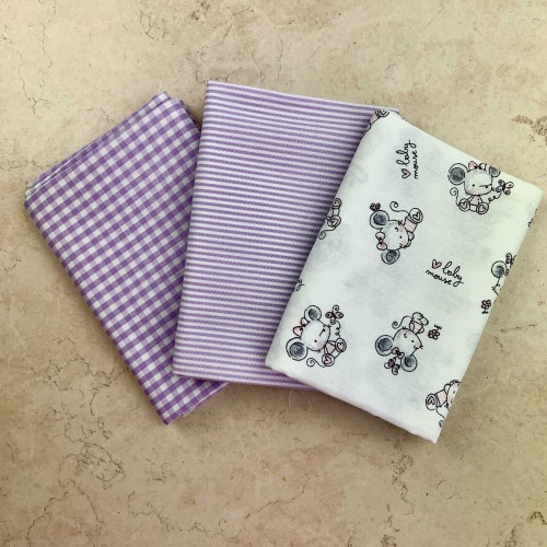 Pack Cotone Viola, 3 pz. 50x 70-75cm