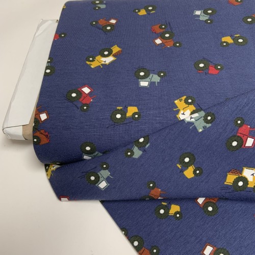 Jersey di Cotone, Trattore , Blu Jeans