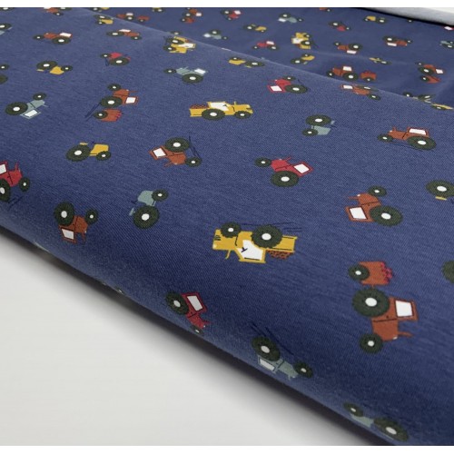 Jersey di Cotone, Trattore , Blu Jeans