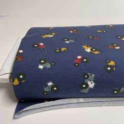 Jersey di Cotone, Trattore , Blu Jeans
