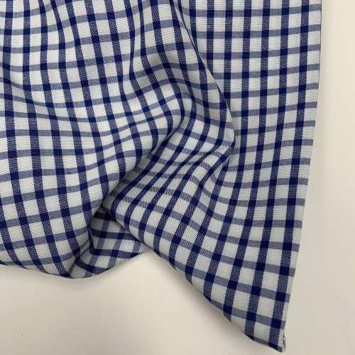 Cotone a Quadretti Bianco-Celeste