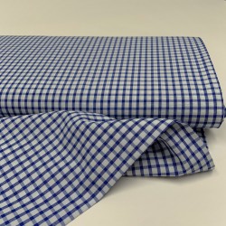 Cotone a Quadretti Bianco-Celeste