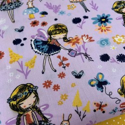 Cotone Popeline, Lilla, Fatina