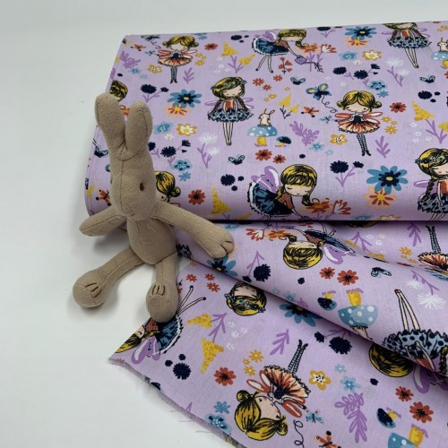 Cotone Popeline, Lilla, Fatina