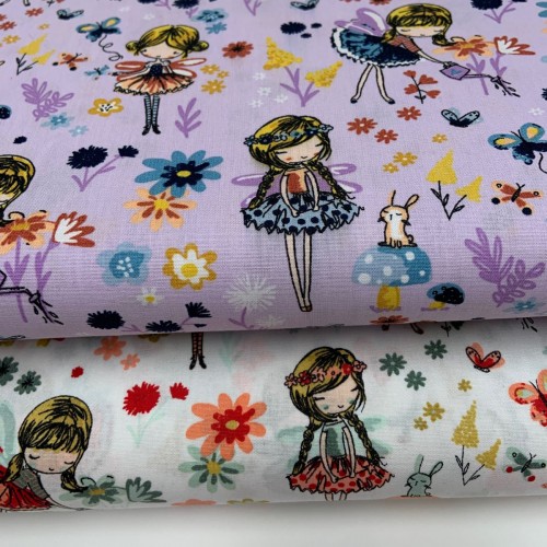 Cotone Popeline, Lilla, Fatina