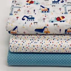 Cotone Popeline, Bianco, Ruspe colorate