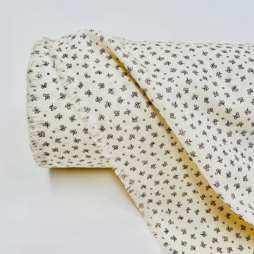 Flanella di cotone Bio, Bianco, Olive, Viola