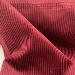 Velluto di cotone a coste larghe , Rosso Granato