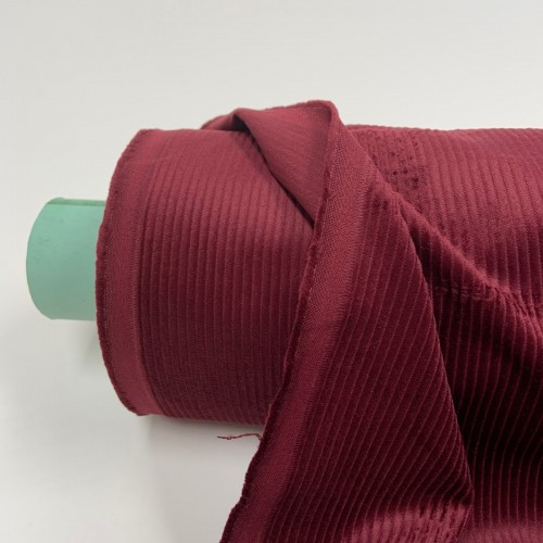 Velluto di cotone a coste larghe , Rosso Granato