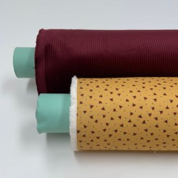 Velluto di cotone a coste larghe , Rosso Granato
