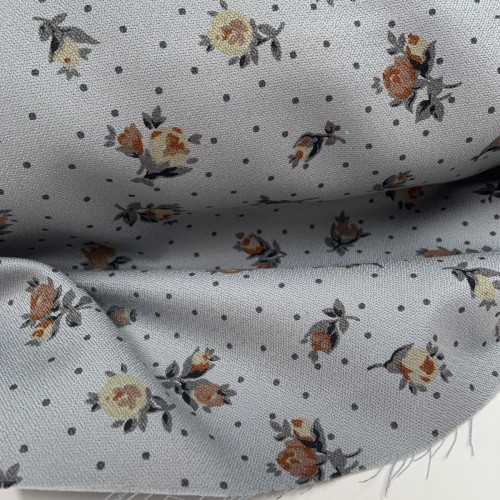 Viscosa-Cotone sostenibile , Tortora con Fiori...