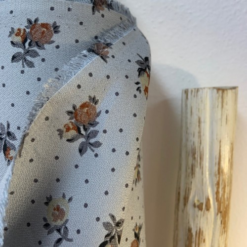 Viscosa-Cotone sostenibile , Tortora con Fiori...