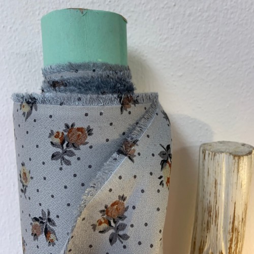 Viscosa-Cotone sostenibile , Tortora con Fiori...
