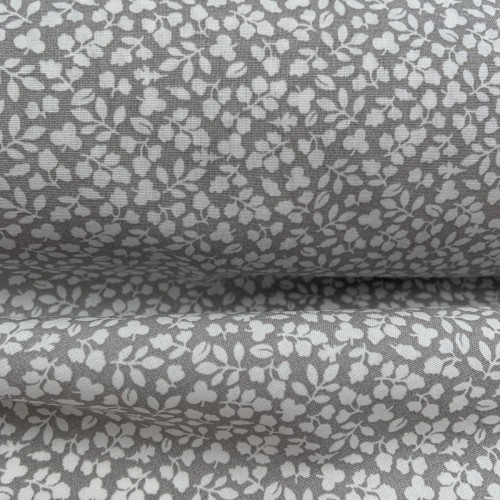 Cotone Viena Biologico, Grigio con fiorellini...