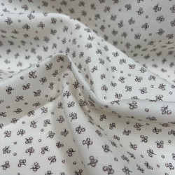 Flanella di cotone Bio, Bianco, Olive, Viola