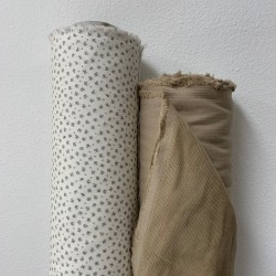 Flanella di cotone Bio, Bianco, Olive, Viola