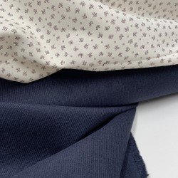 Flanella di cotone Bio, Bianco, Olive, Viola