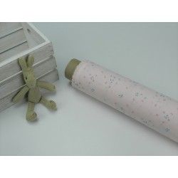 Voile Stampato, Rosa con farfalline