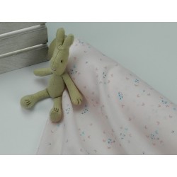 Voile Stampato, Rosa con farfalline