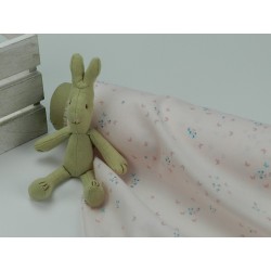 Voile Stampato, Rosa con farfalline