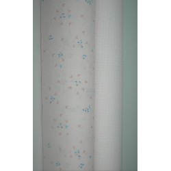 Voile Stampato, Rosa con farfalline