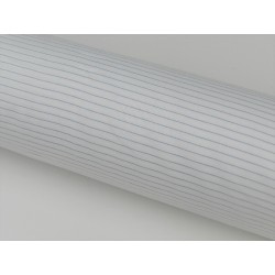 Voile Stampato, Bianco con righa celeste