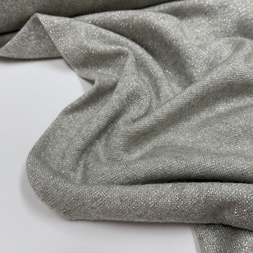 Jersey di Cotone con effetto Glitter , Sabbia