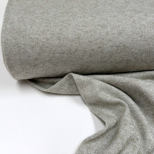 Jersey di Cotone con effetto Glitter , Sabbia