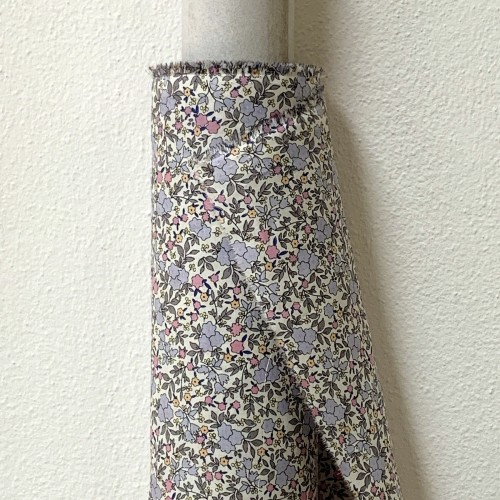 Voile di cotone Bio, Bianco con Fiori...